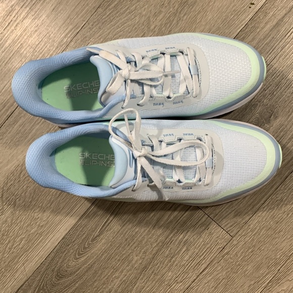 Skechers Slip-ins: GO GOLF Flight Heel Pillow Ultra Lightweight Lt. Blue sz 8.5 - Picture 3 of 13